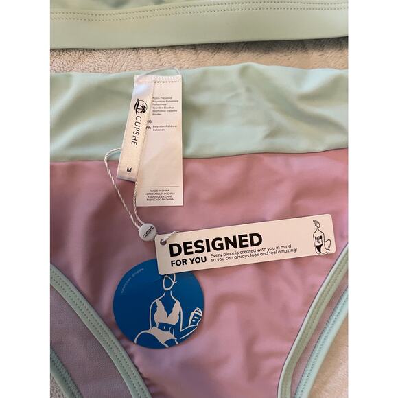 Cupshe Spring Macaron One Shoulder Cutout And High Waist Bikini Set✨ - Picture 6 of 6